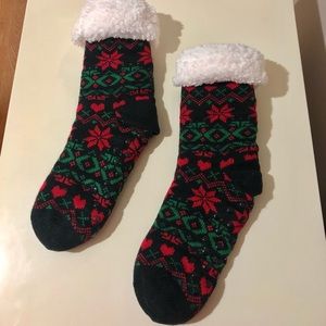 Fairisle Sherpa Crew Socks
